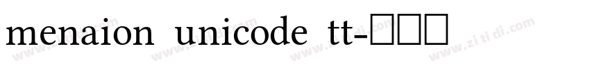 menaion unicode tt字体转换
